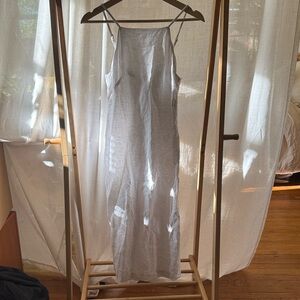 Madewell White Long Linen Dress